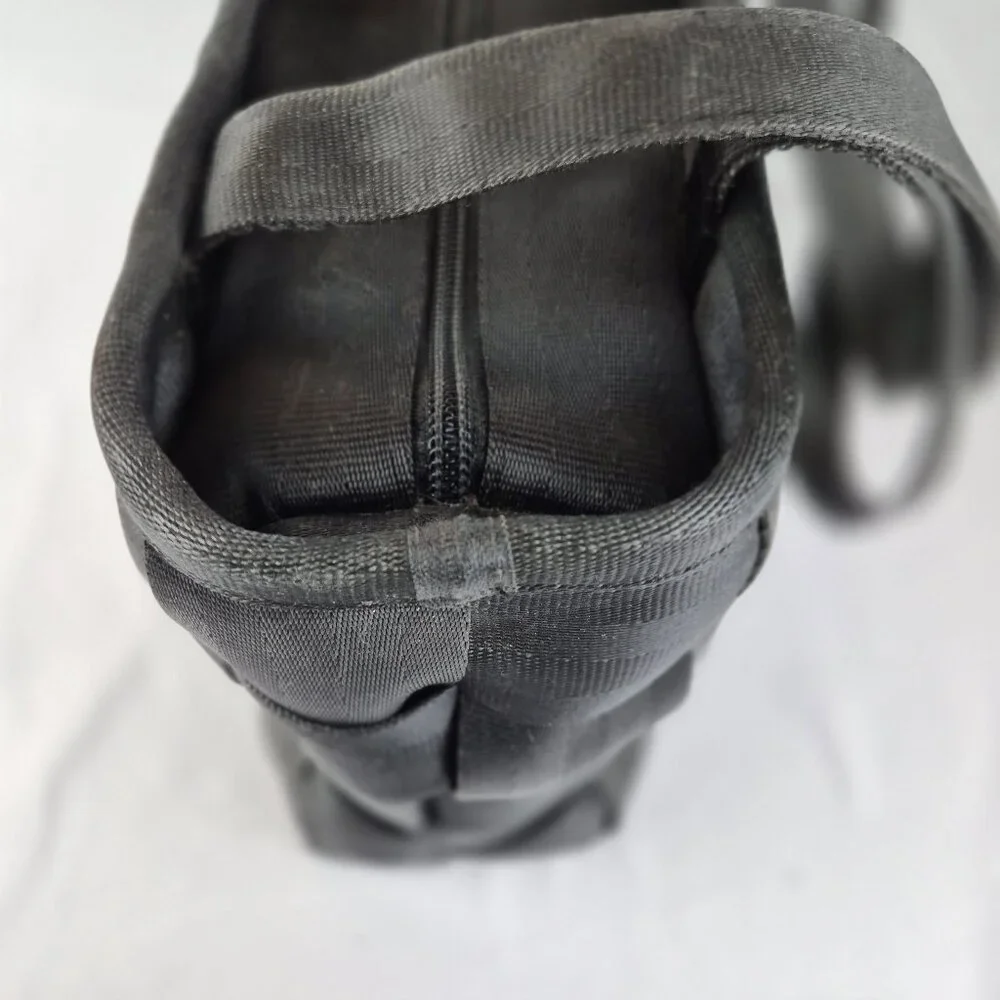 Vintage The Original Harveys Seatbelt Bag Black Tote Style - Picture 8 of 16